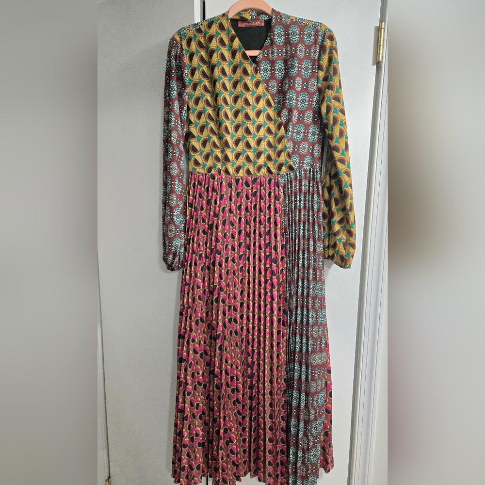 Multicolor Patterned Women's Dress